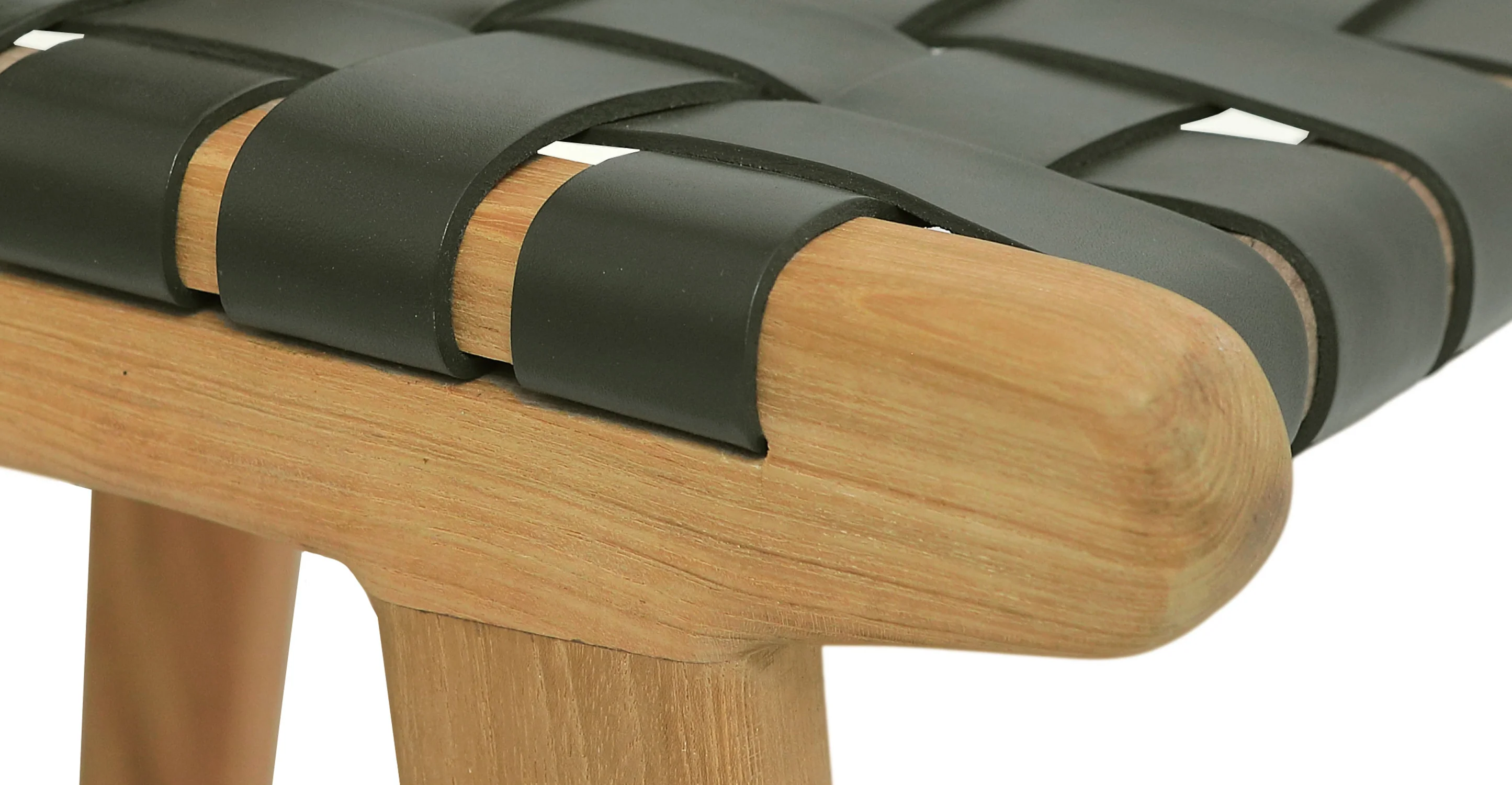 Banda Teak & Woven Leather Counter Height Stool - Image 69