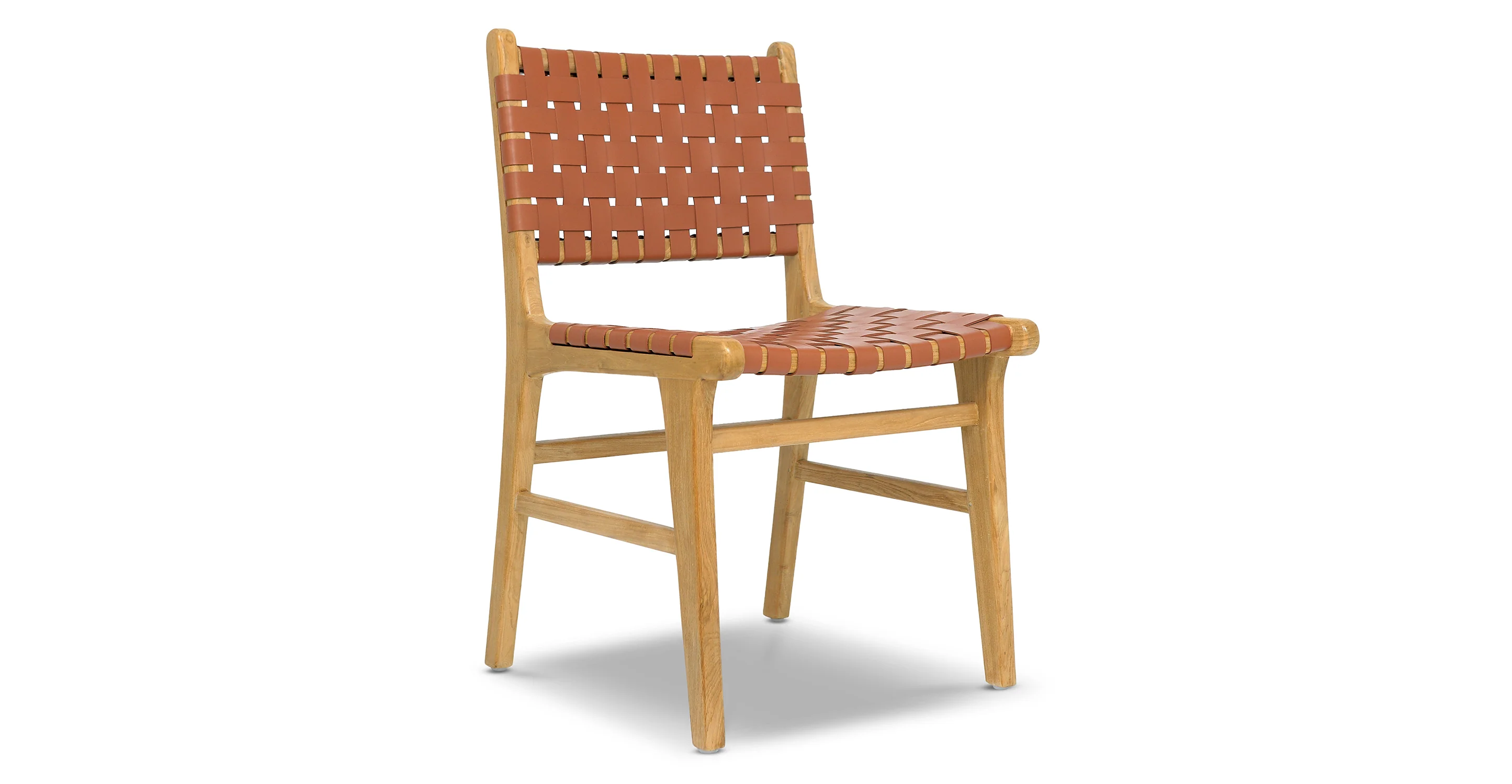 Banda Teak & Leather Dining Chair - Image 2