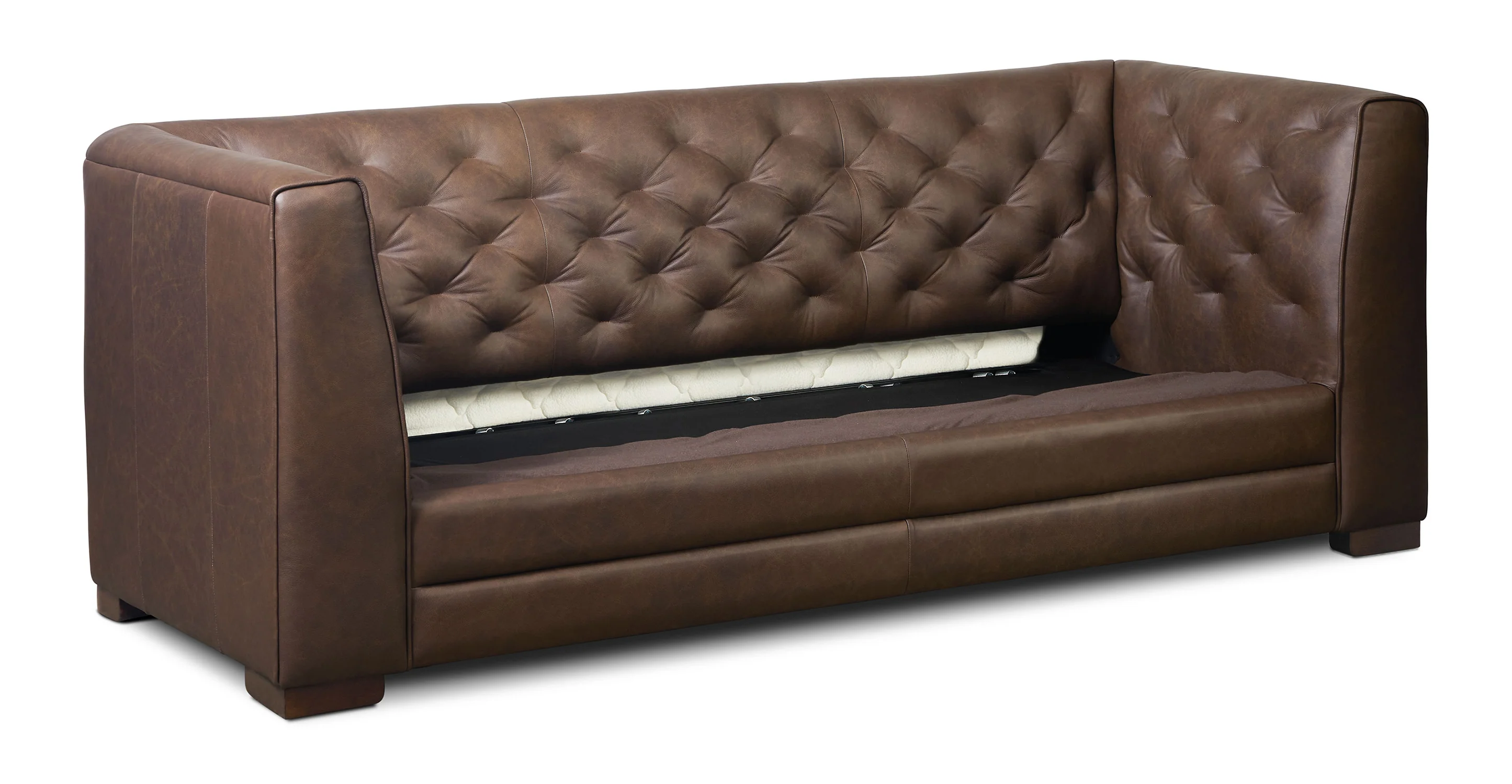 Essex 86" Leather Pull-Out Convertible Sleeper Sofa - Image 14