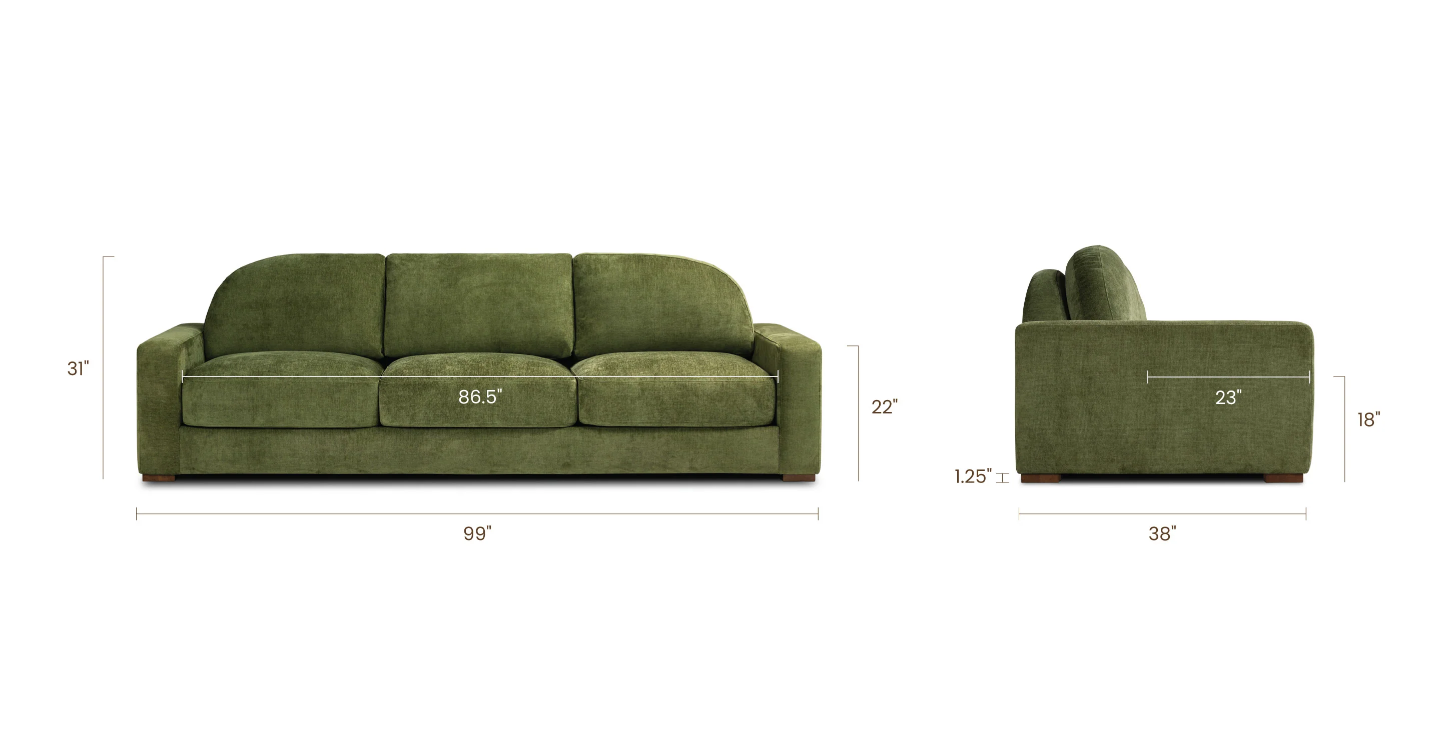 Fano 99" Sofa - Image 15