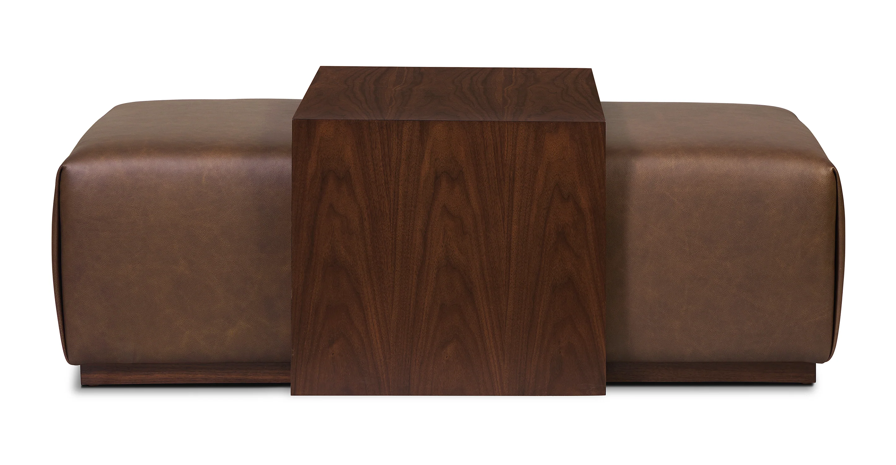Jarmo Leather Ottoman with Walnut Table - Image 31