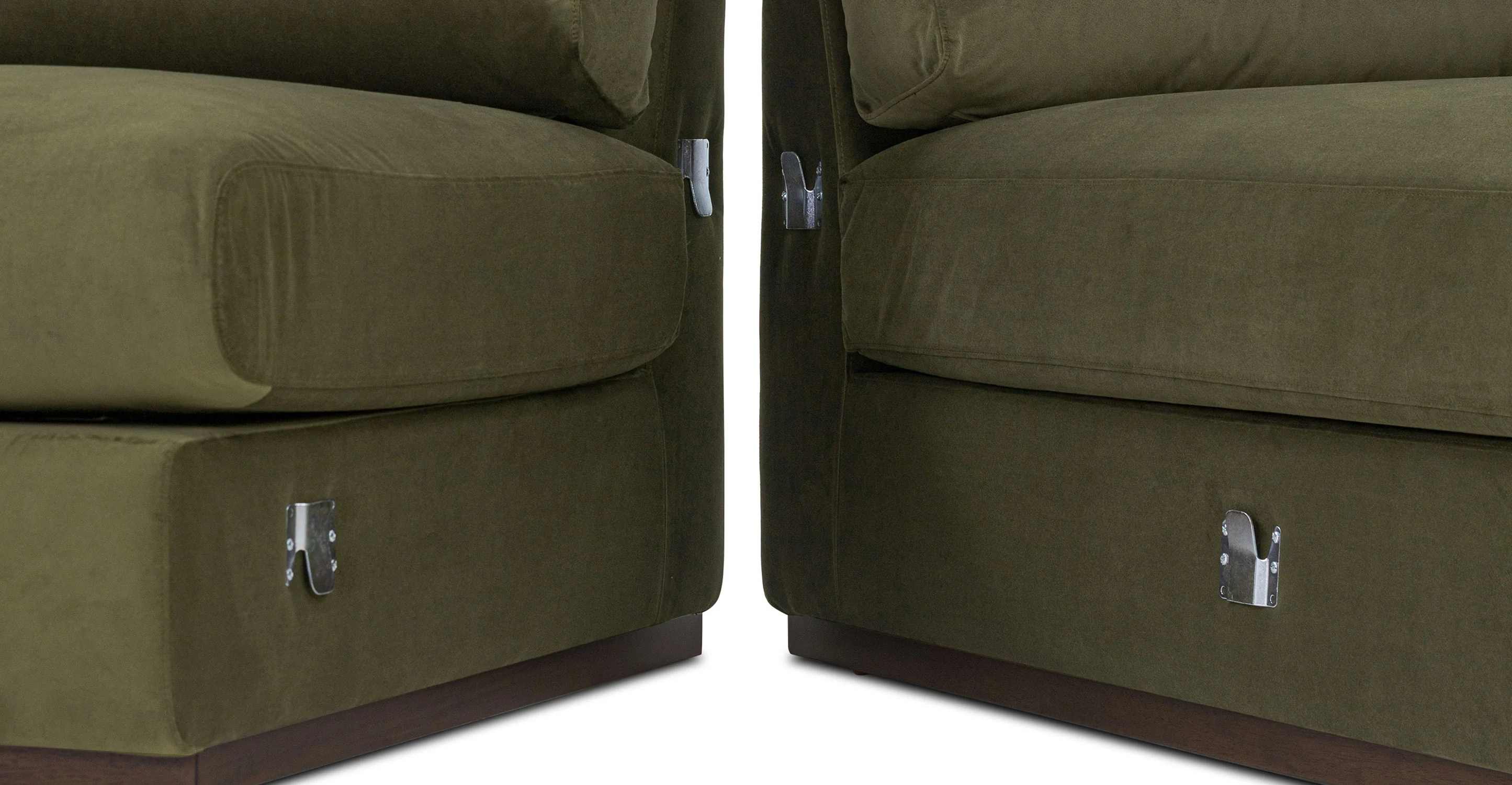 Malaga Velvet Right-Facing Sectional Sofa - Image 15