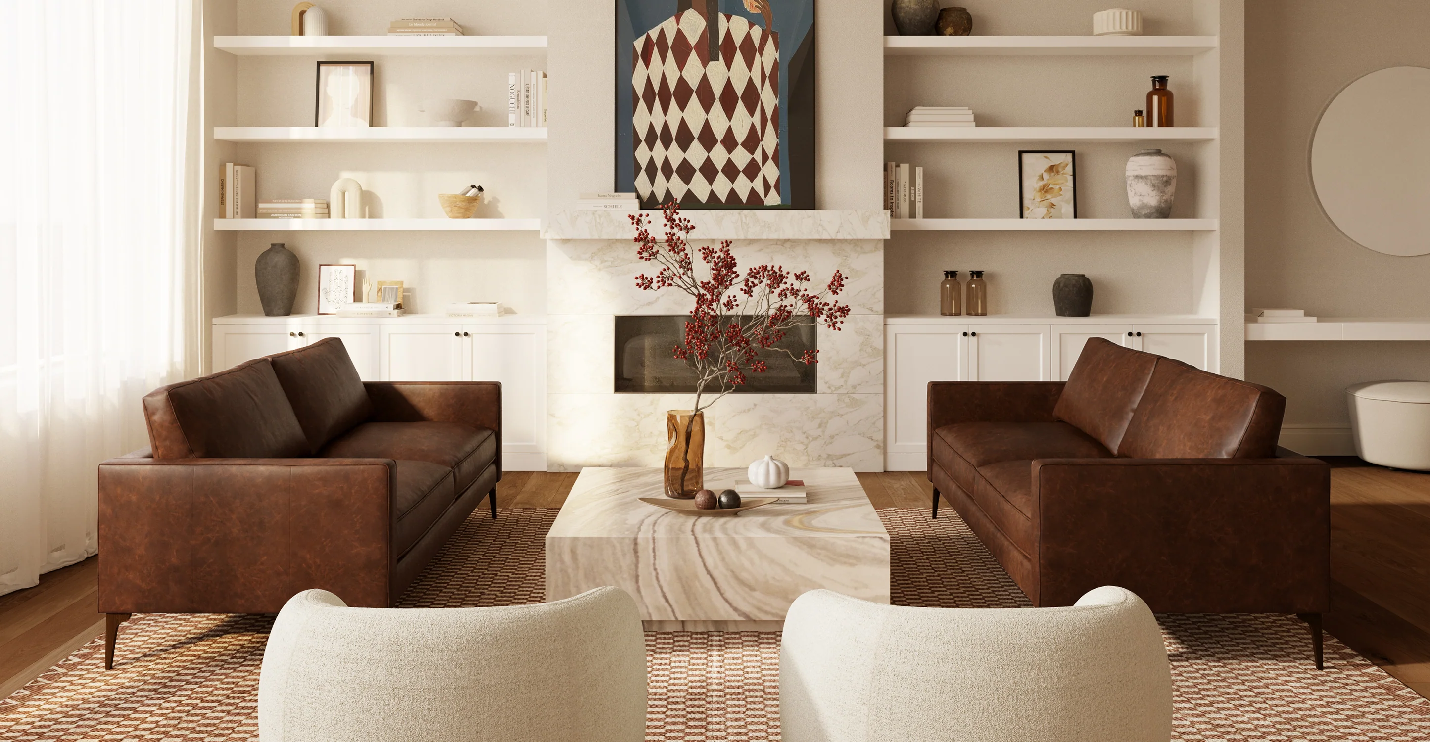 Mateo Leather Sofa - Image 25