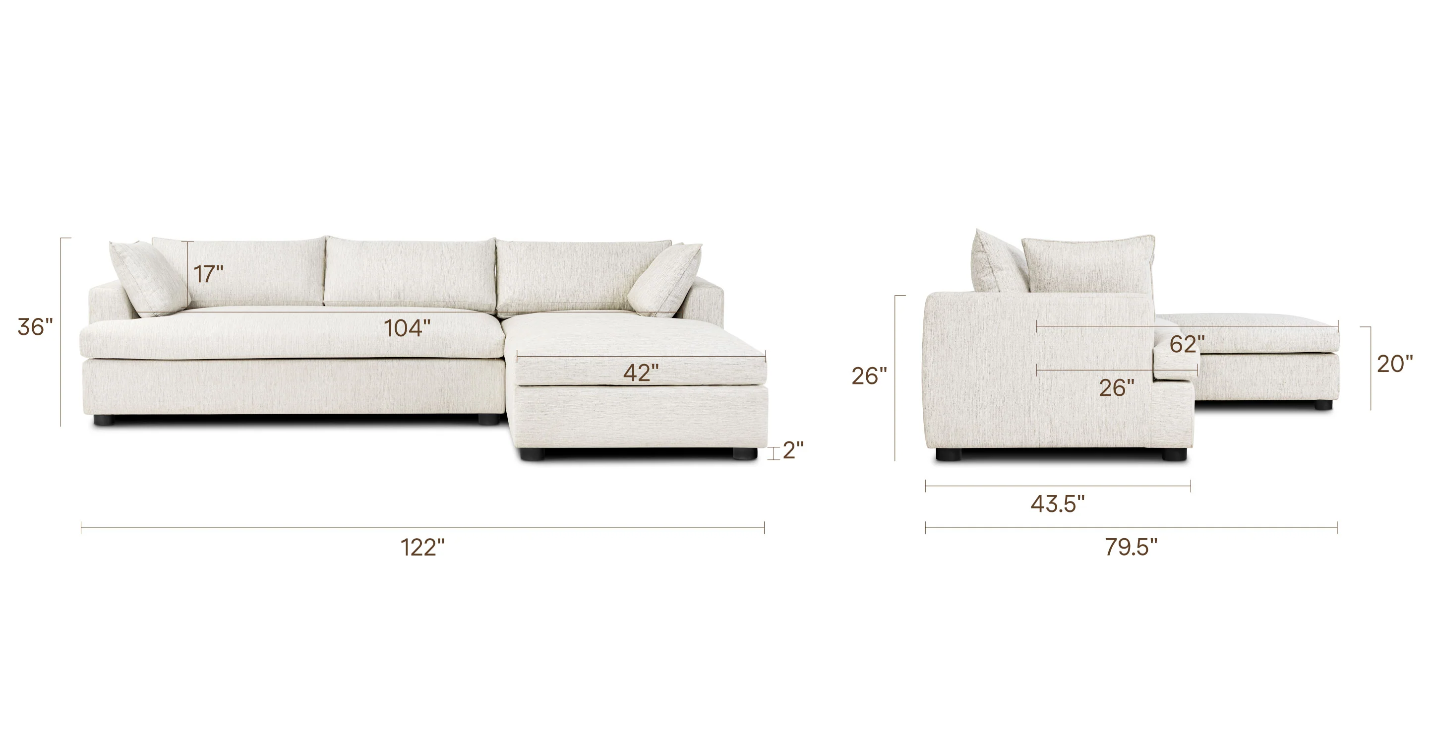Milo Right-facing Sleeper Sectional - Image 35