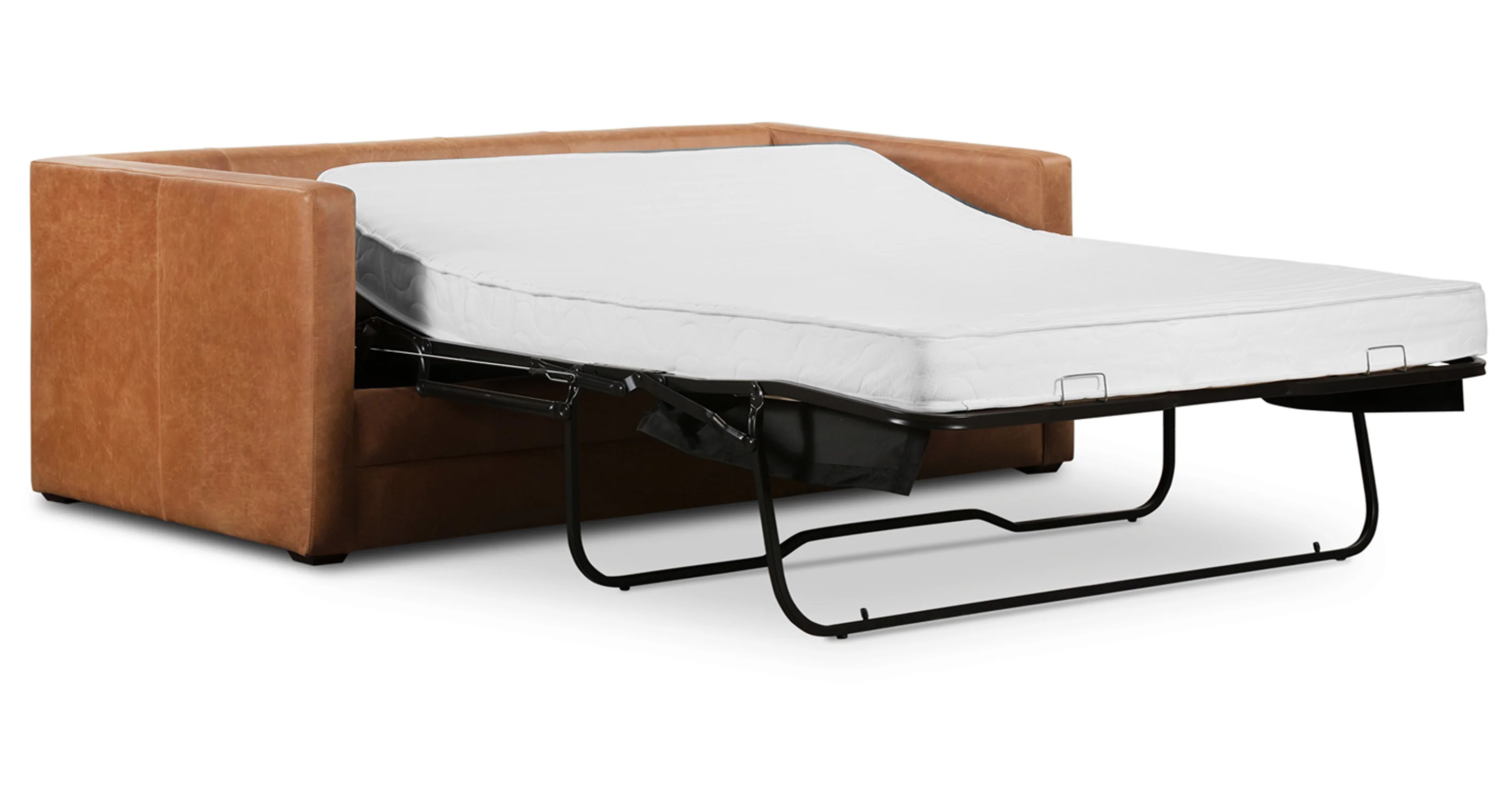 Napa 82" Leather Pull-Out Convertible Sleeper Sofa - Image 6