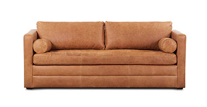 Napa 82" Leather Pull-Out Convertible Sleeper Sofa - Image 68