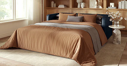 Napa 82" Leather Pull-Out Convertible Sleeper Sofa - Image 73