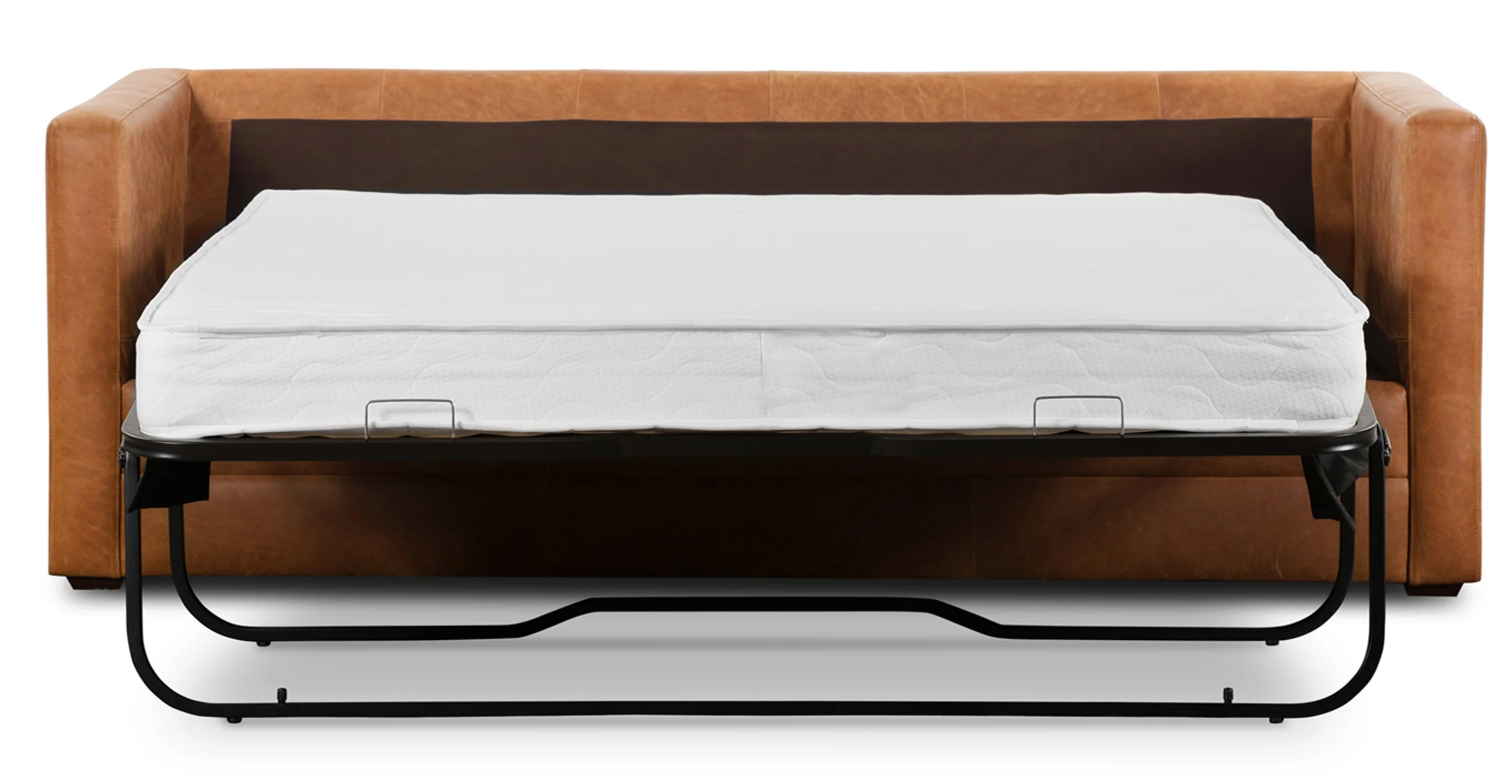 Napa 82" Leather Pull-Out Convertible Sleeper Sofa - Image 8