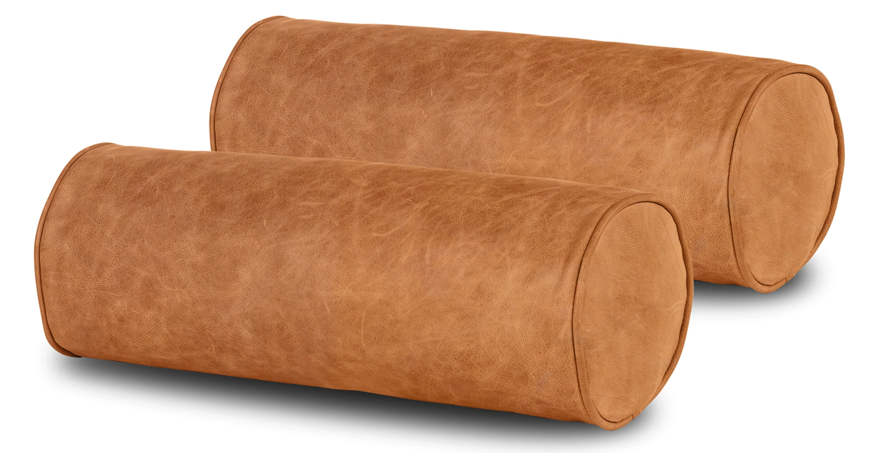 Napa Leather Bolster Pillow Set - Image 3