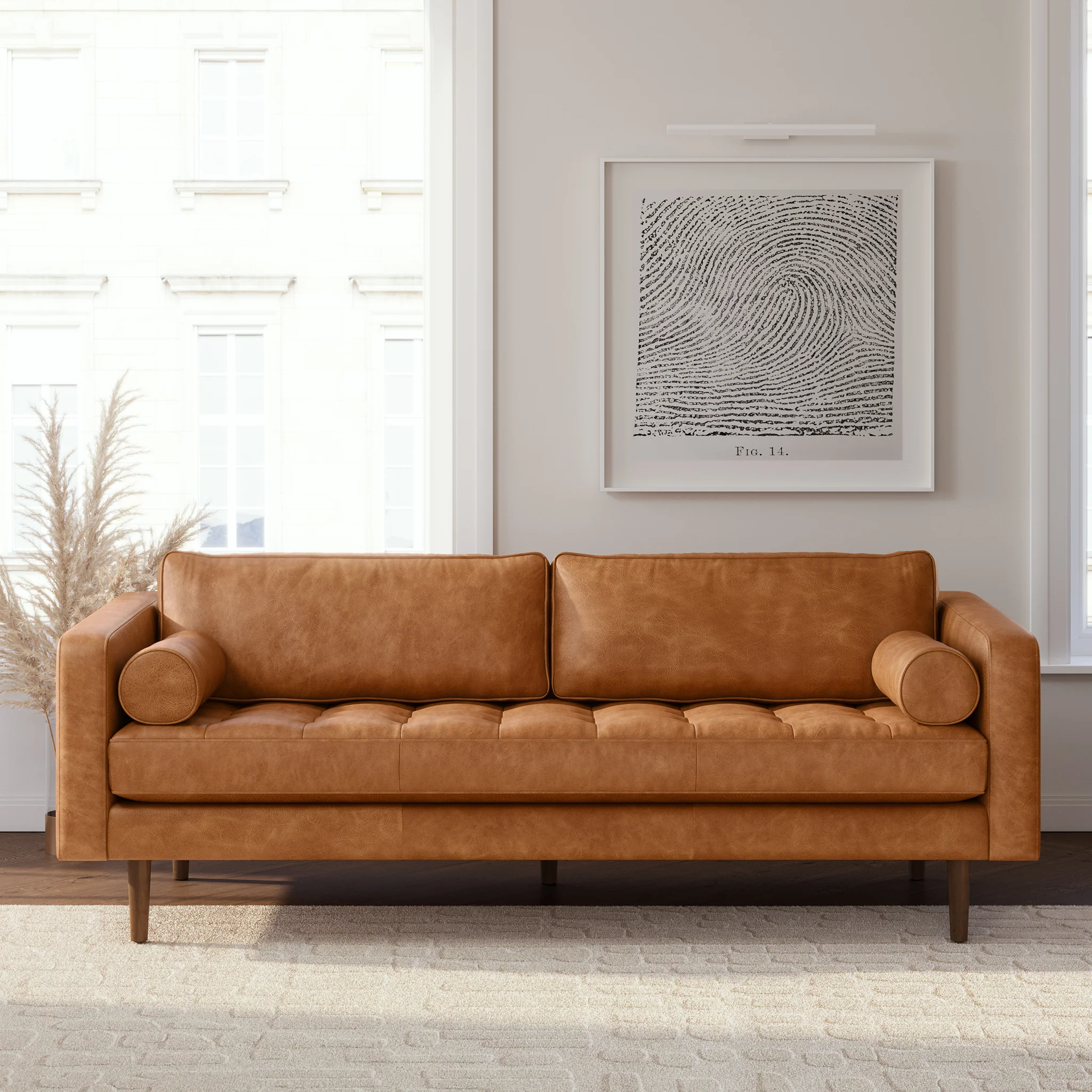 Napa Leather Sofa 88.5” - Image 10