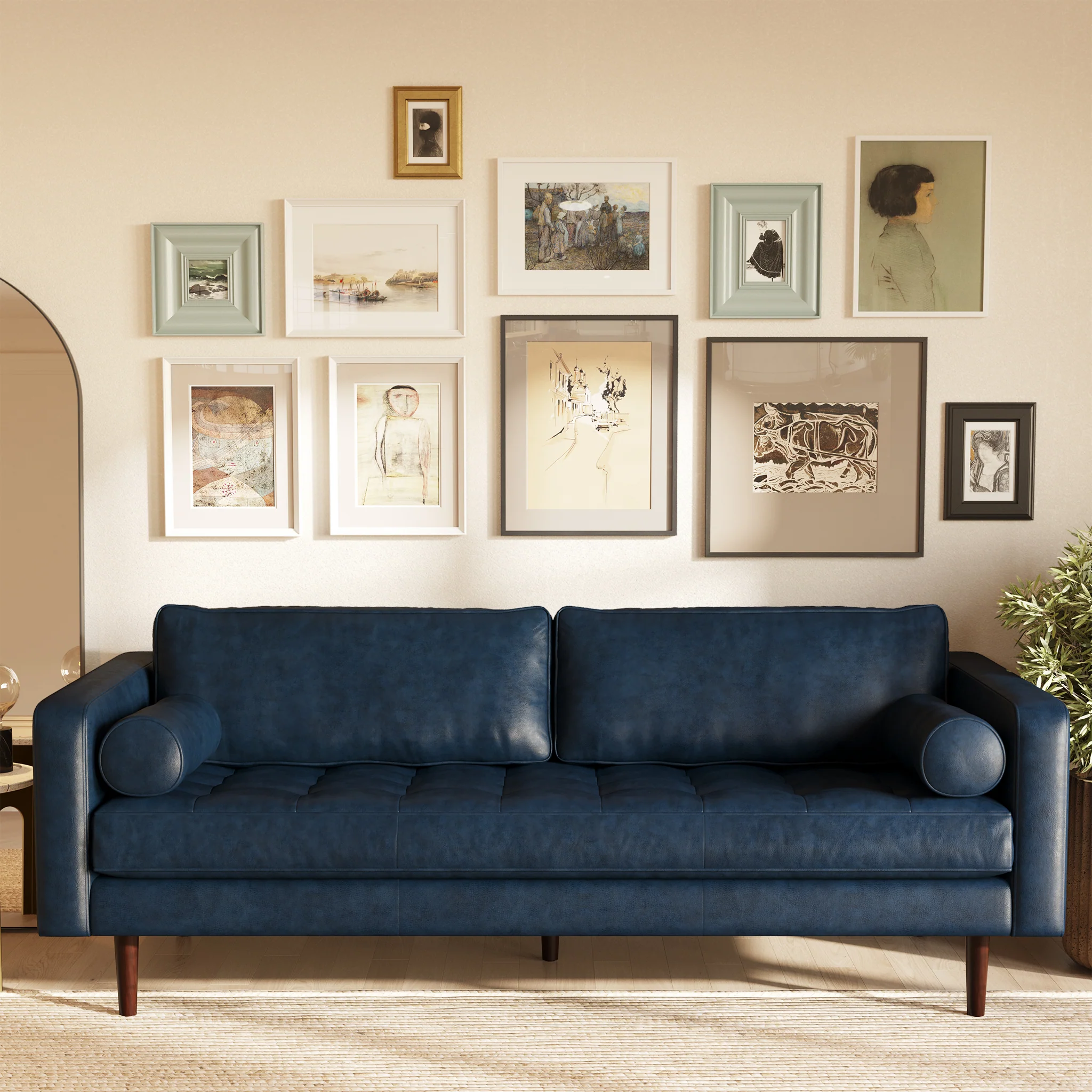 Napa Leather Sofa 88.5” - Image 127