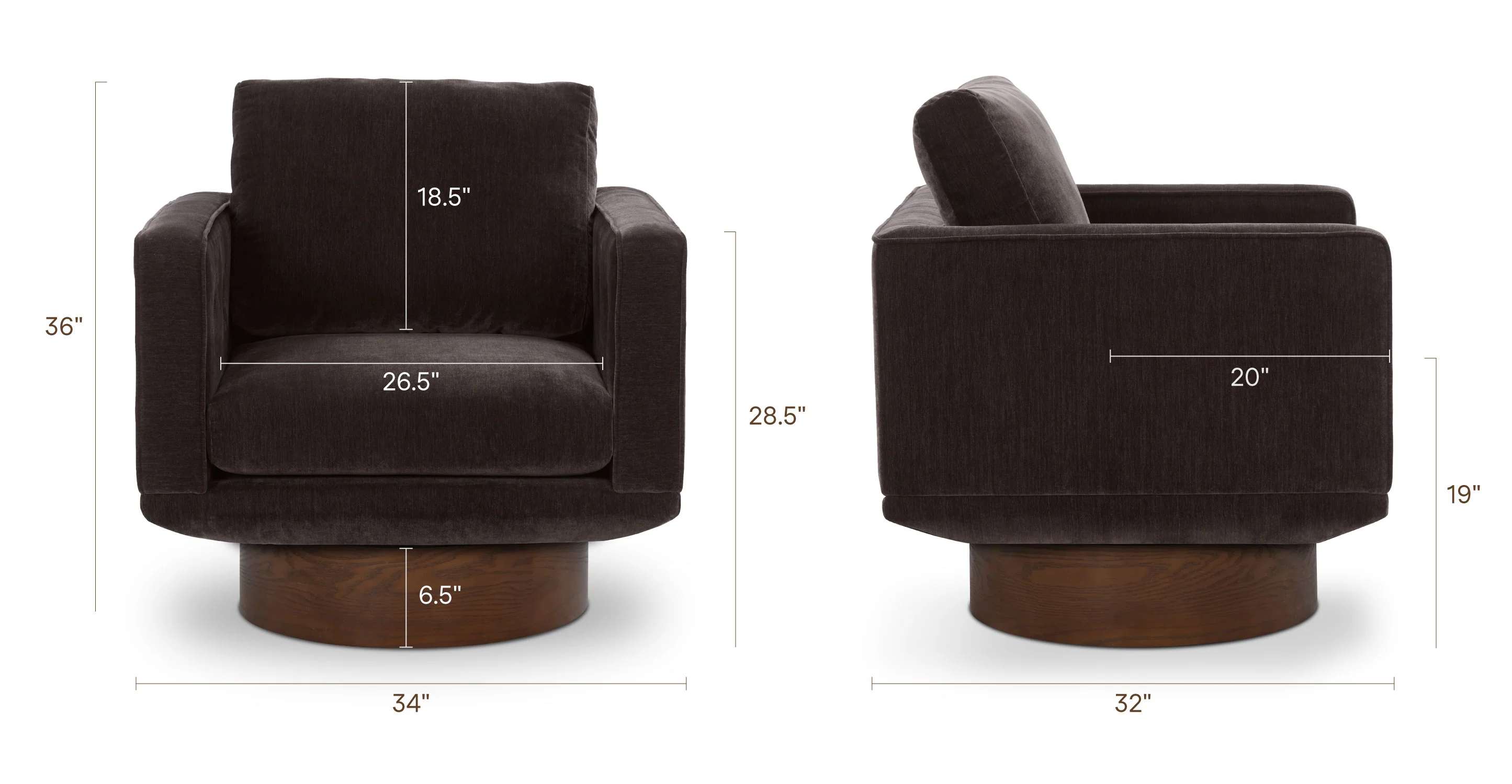 Nera Swivel Lounge Chair - Image 12