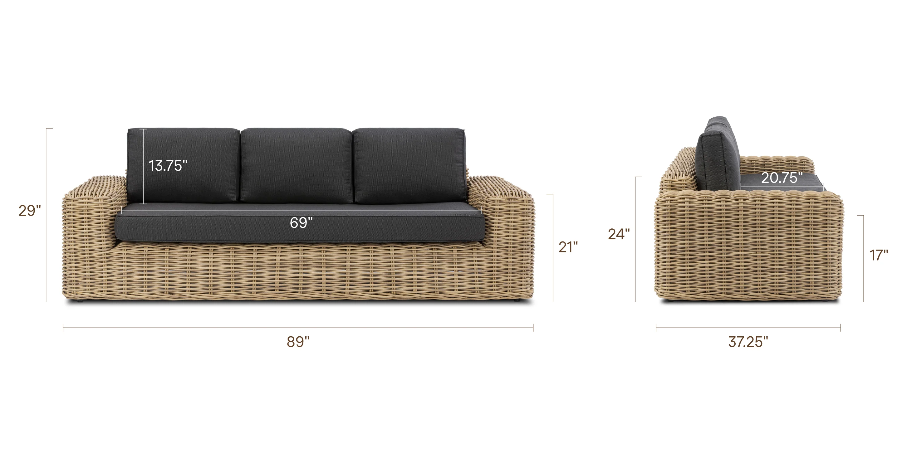 Puglia 3 Seat Sofa - Image 21