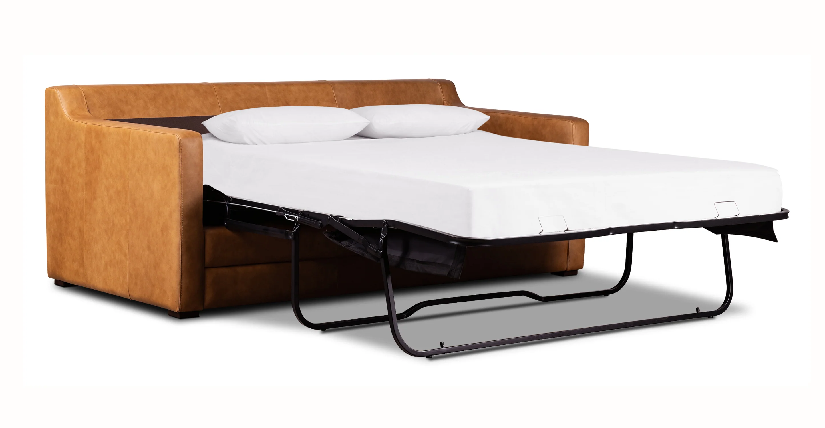 Sorrento Leather Pull-Out Convertible Sleeper Sofa - Image 7