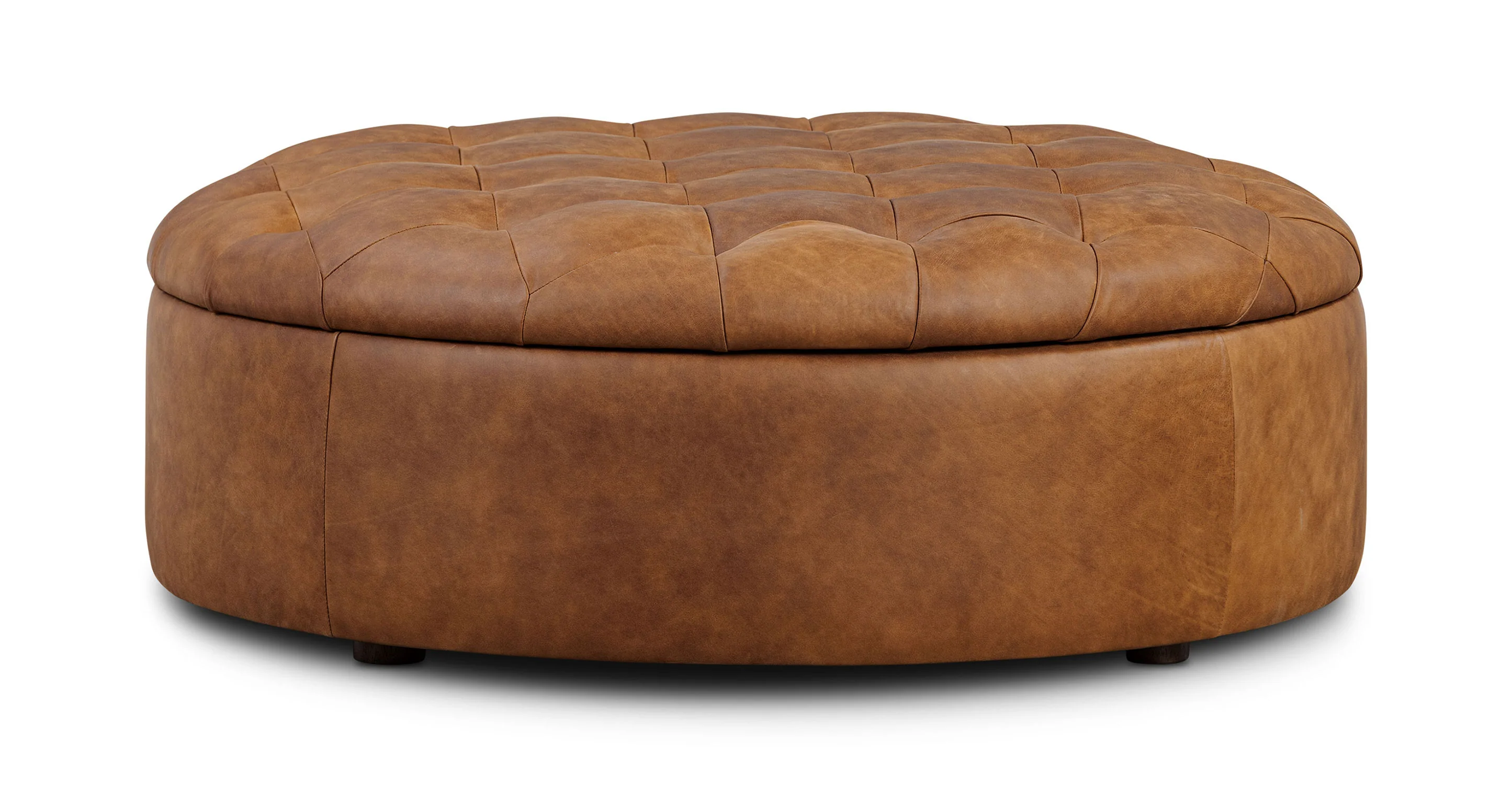 Zahra Leather Storage Ottoman - Image 4