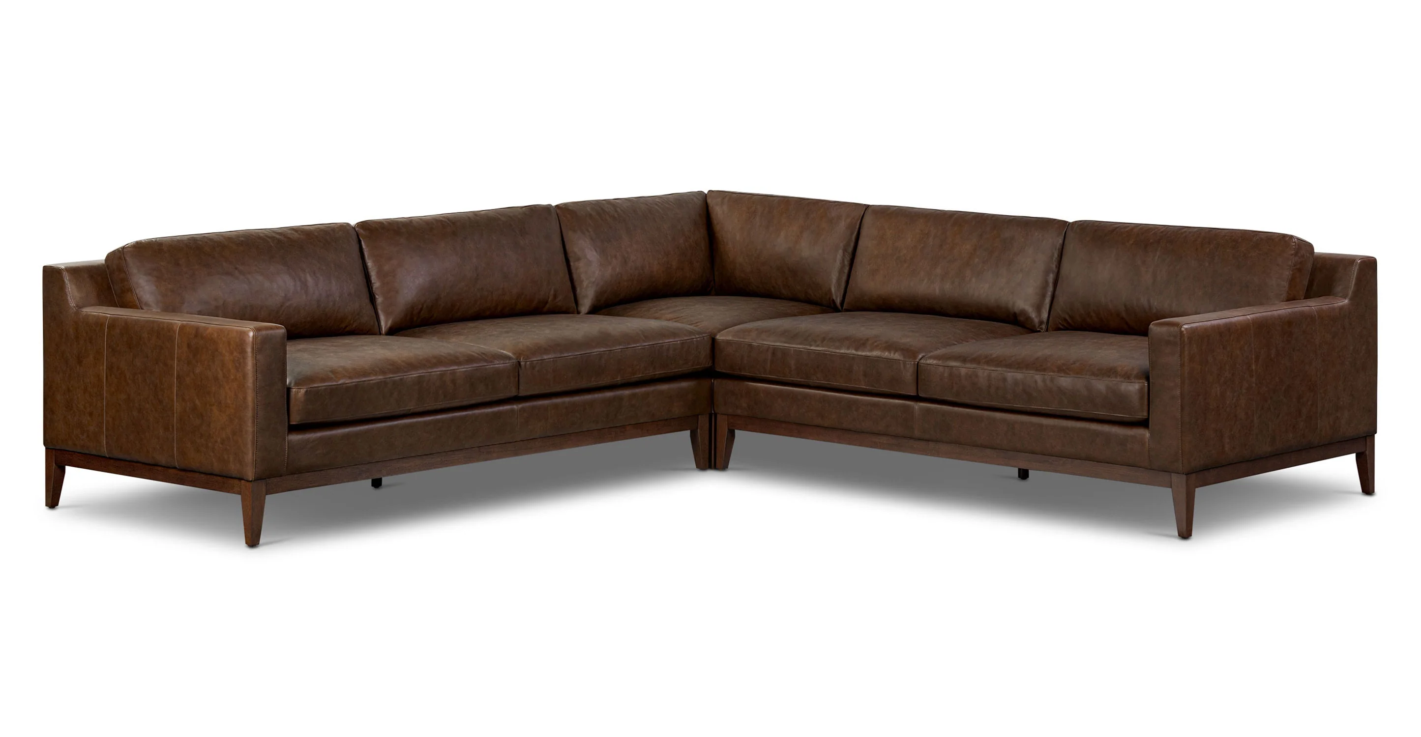 Zyon 116" Leather Corner Sectional - Image 4