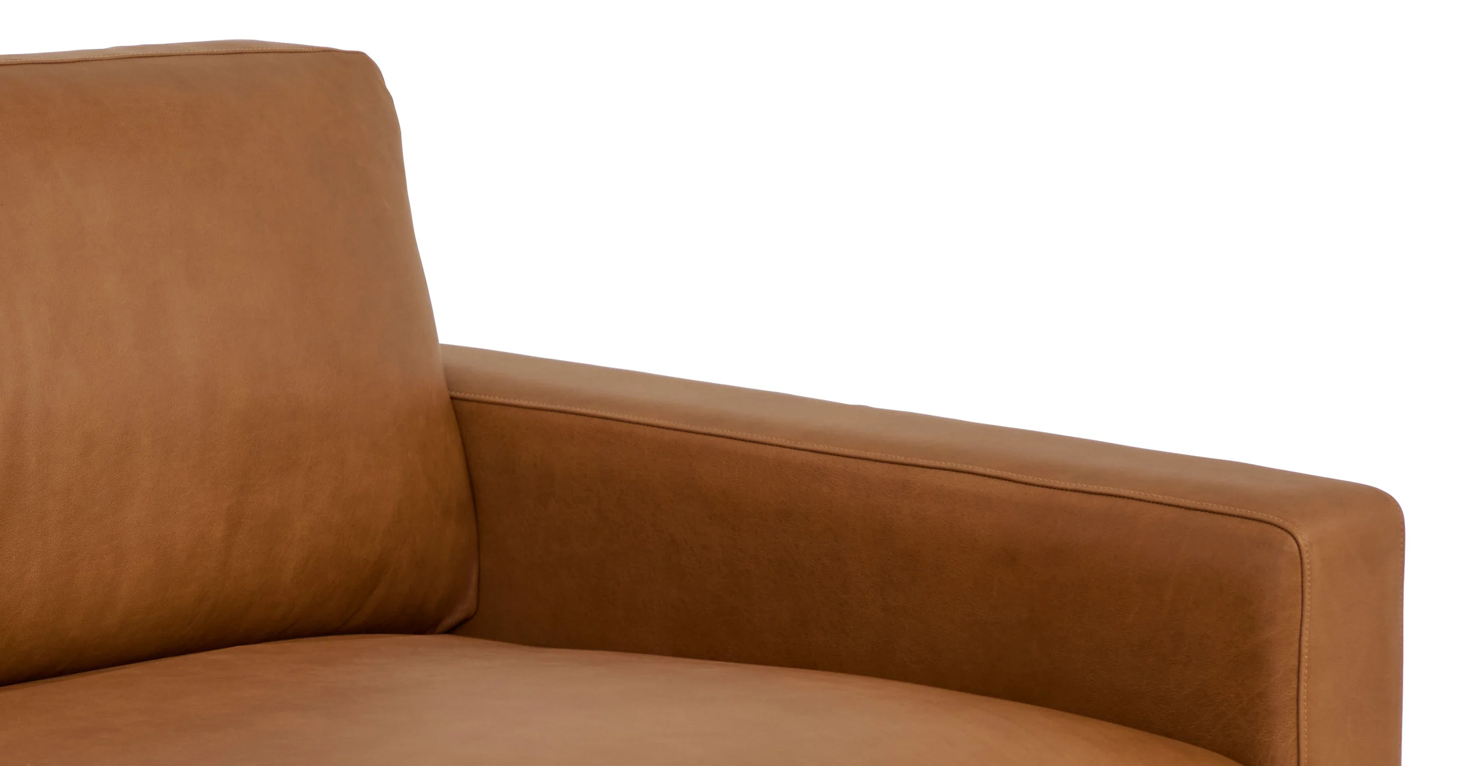 Zyon Leather Left-Facing Bumper Chaise Sectional - Image 10